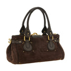 Brown Calfskin Shoulder Bag