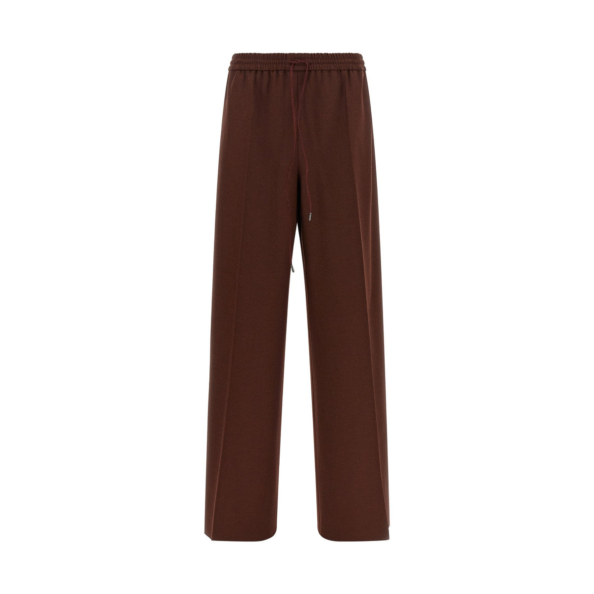 Brown Wool Casual Pants