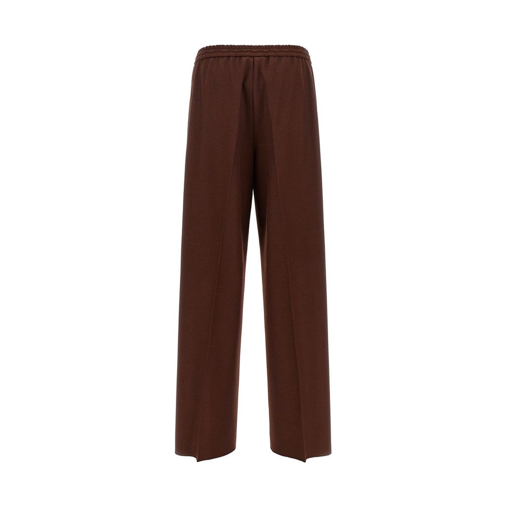 Brown Wool Casual Pants