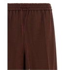 Brown Wool Casual Pants