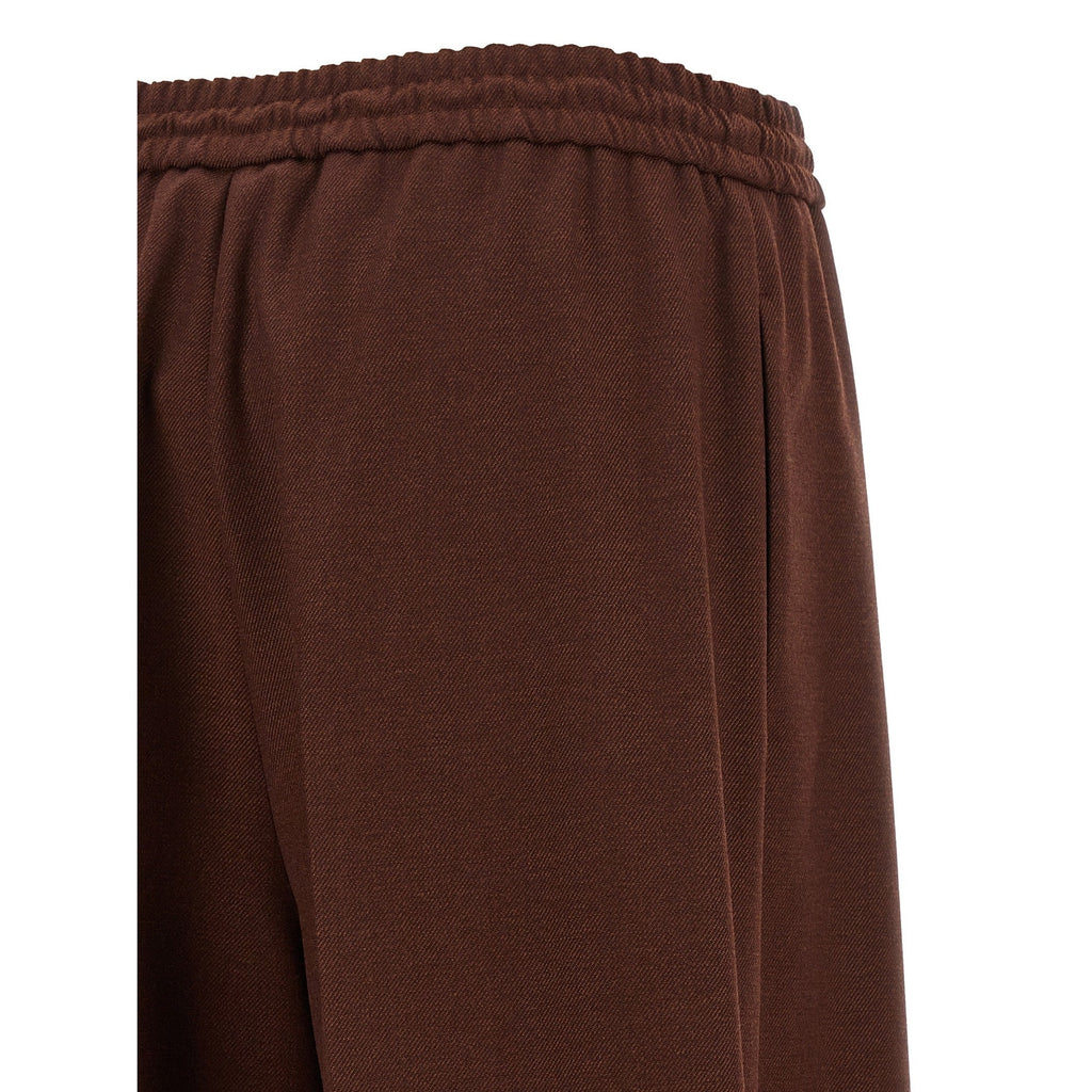 Brown Wool Casual Pants