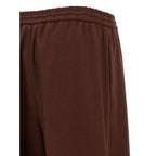 Brown Wool Casual Pants