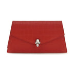 Red Calf Leather Bos Taurus Clutch Bag