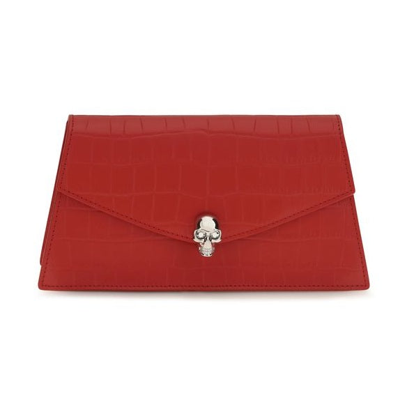 Red Calf Leather Bos Taurus Clutch Bag