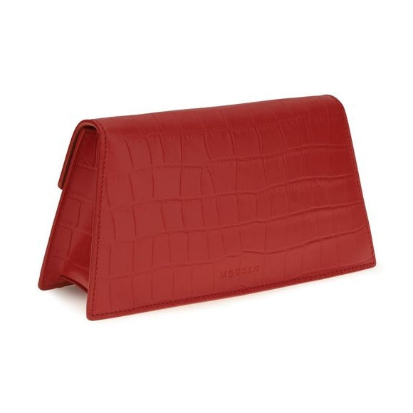 Red Calf Leather Bos Taurus Clutch Bag