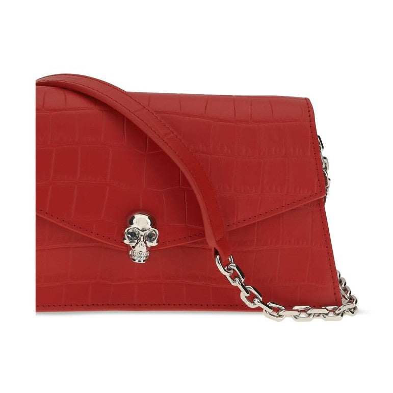 Red Calf Leather Bos Taurus Clutch Bag