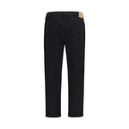 Black Cotton High-Waisted Jean