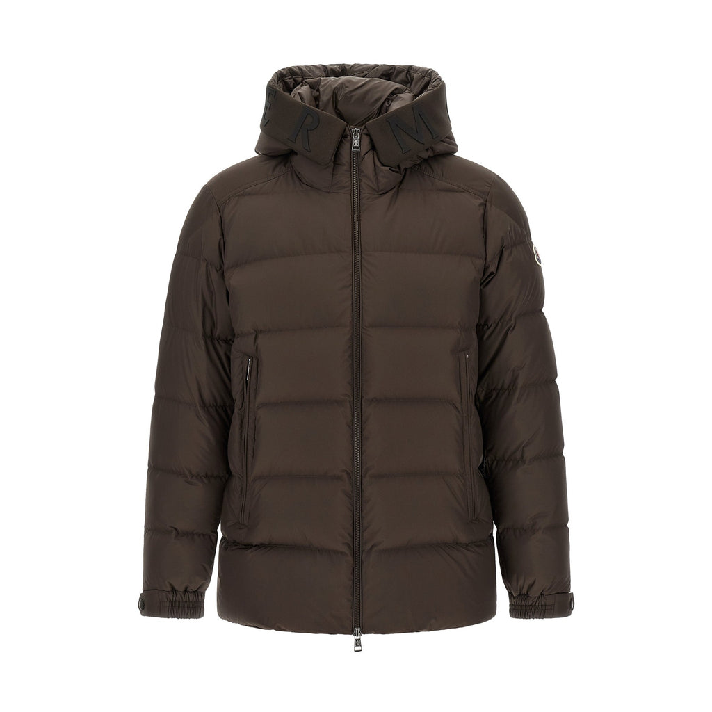 Brown Polyester Full-Length Jacket