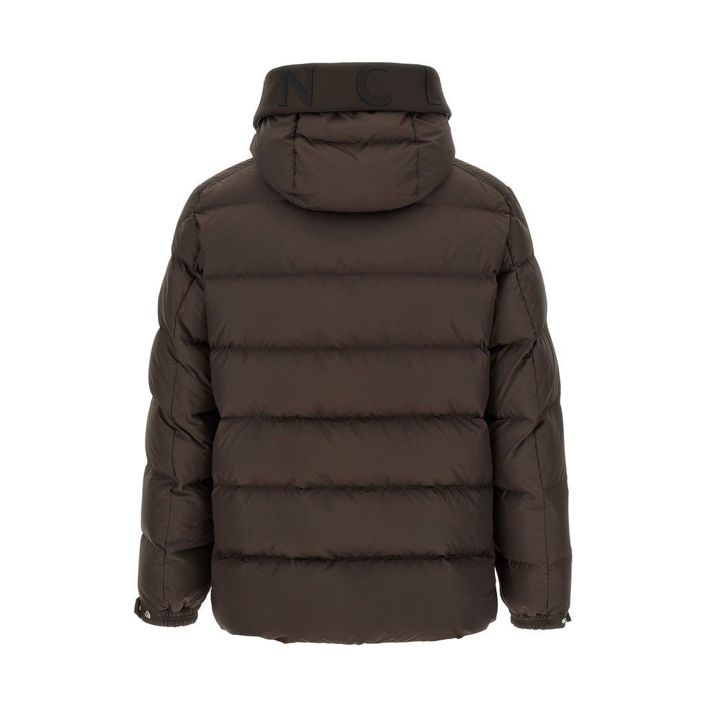 Brown Polyester Full-Length Jacket