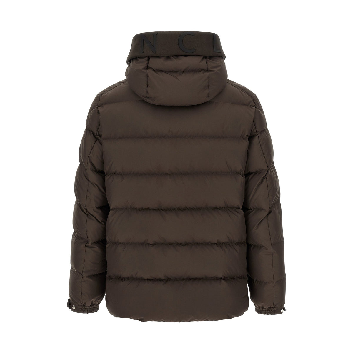 Brown Polyester Full-Length Jacket