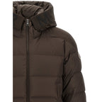 Brown Polyester Full-Length Jacket
