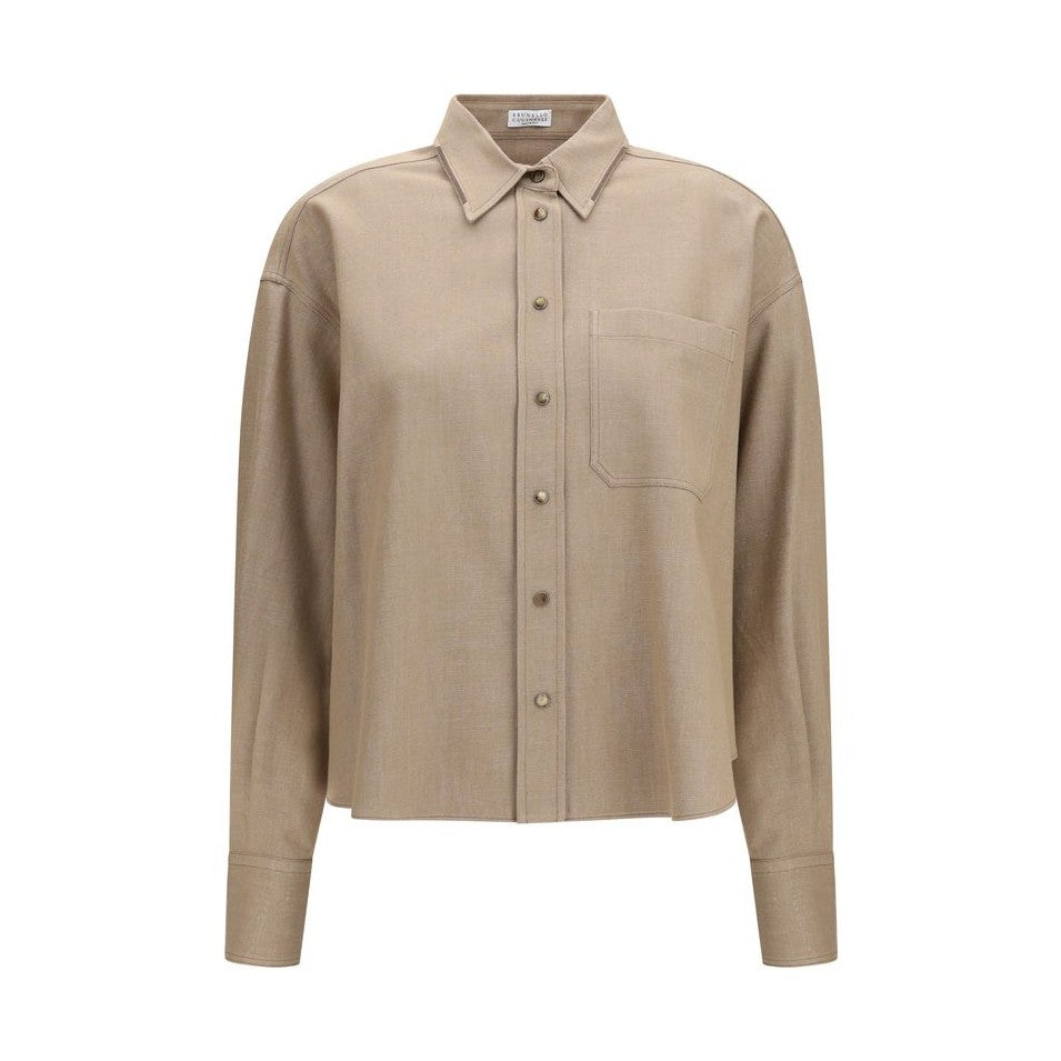 Beige Denim Shirt
