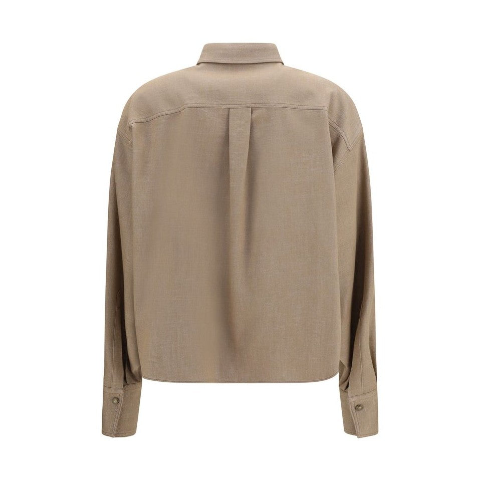 Beige Denim Shirt