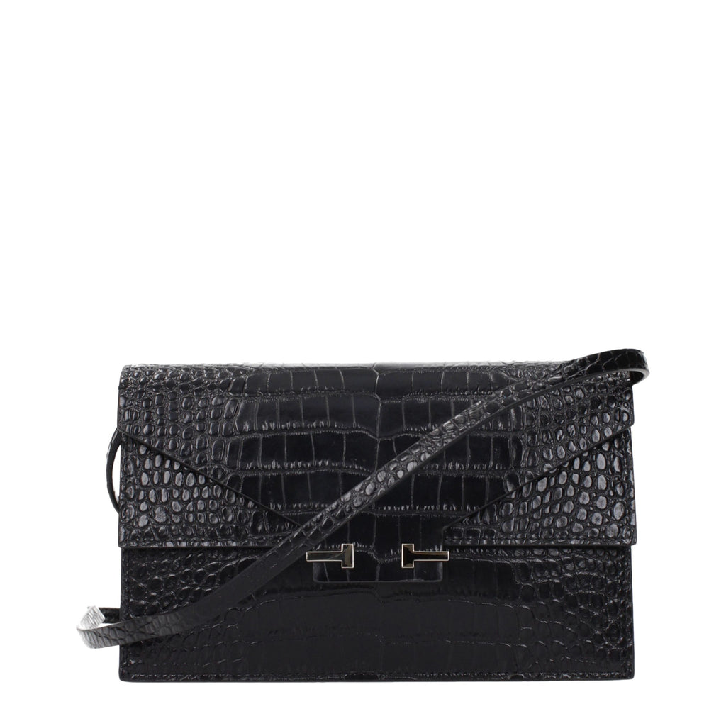 Black Leather Clutch Bag