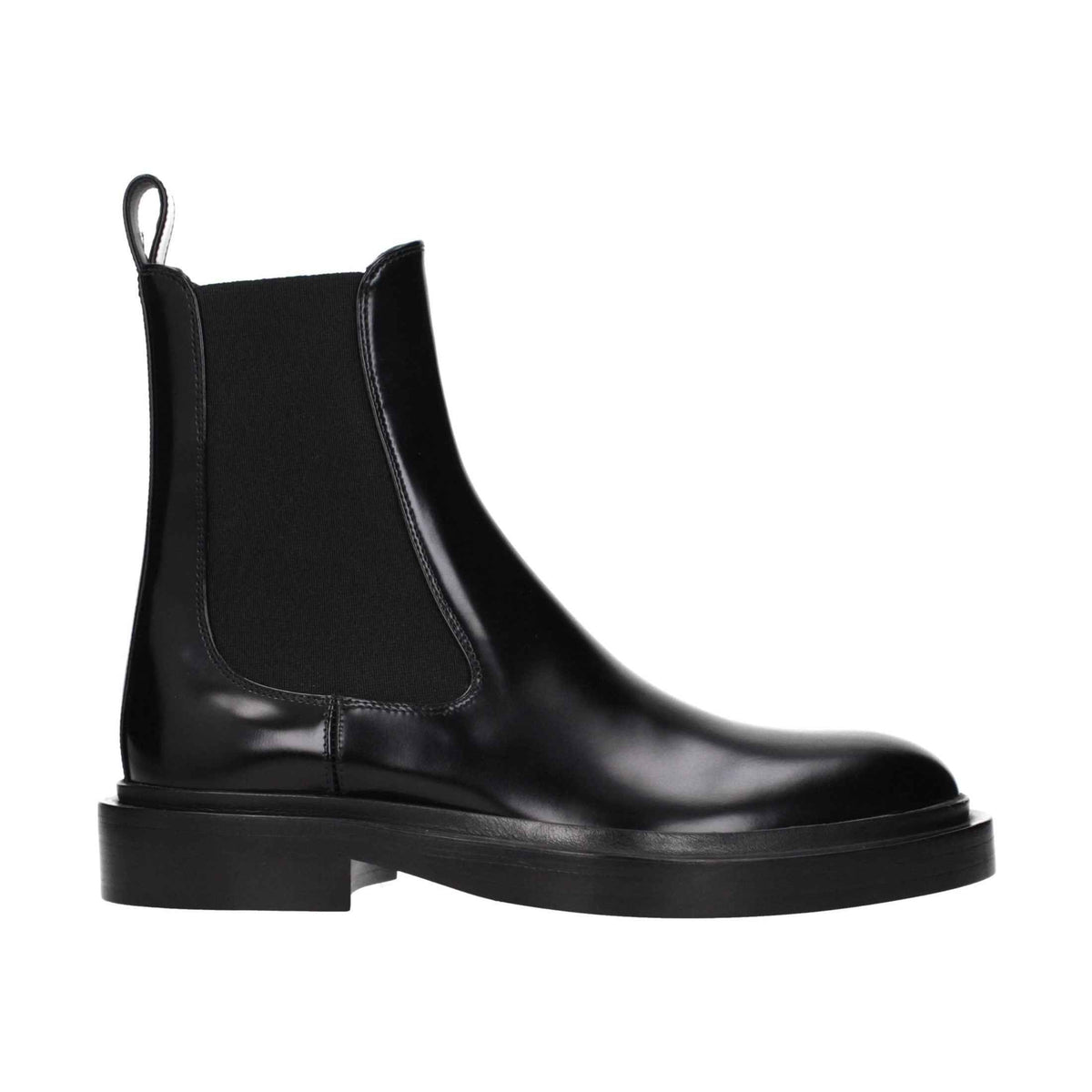 Black Leather Ankle Boots