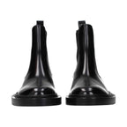 Black Leather Ankle Boots