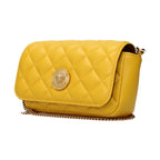 Yellow Leather Crossbody Bag