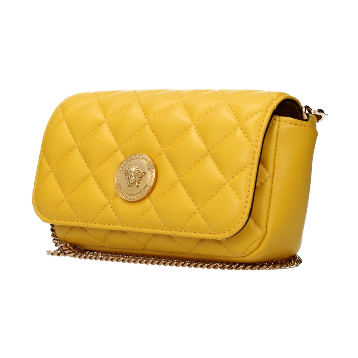 Yellow Leather Crossbody Bag