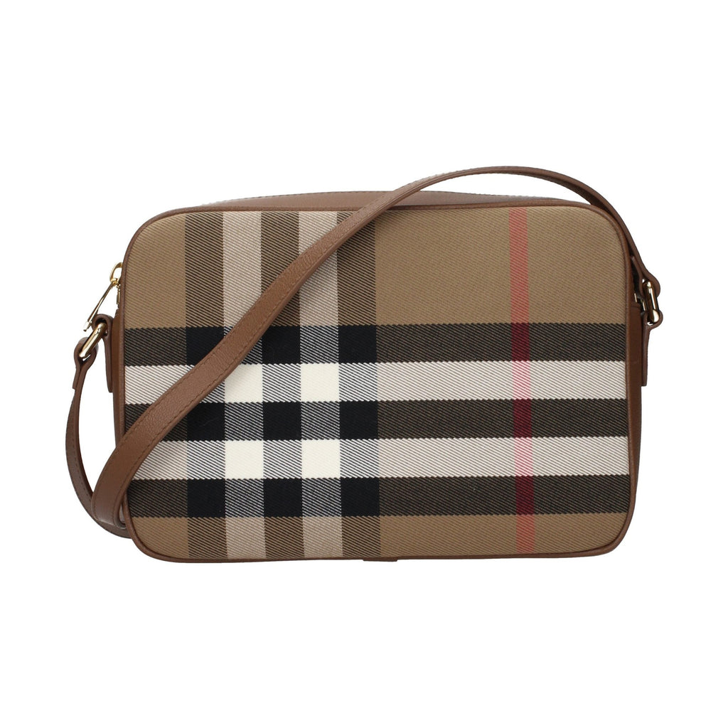 Beige Fabric Crossbody Bag
