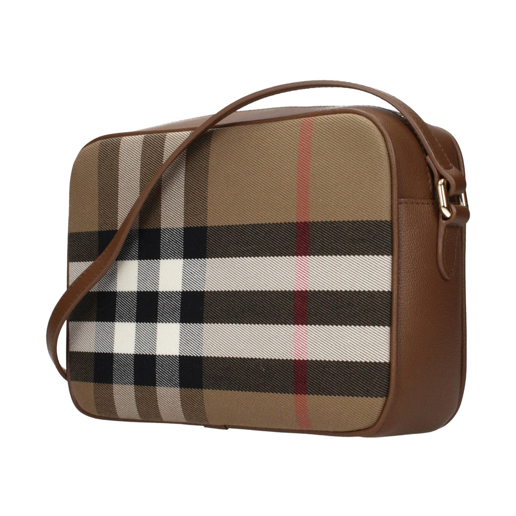 Beige Fabric Crossbody Bag