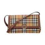Beige Fabric Crossbody Bag