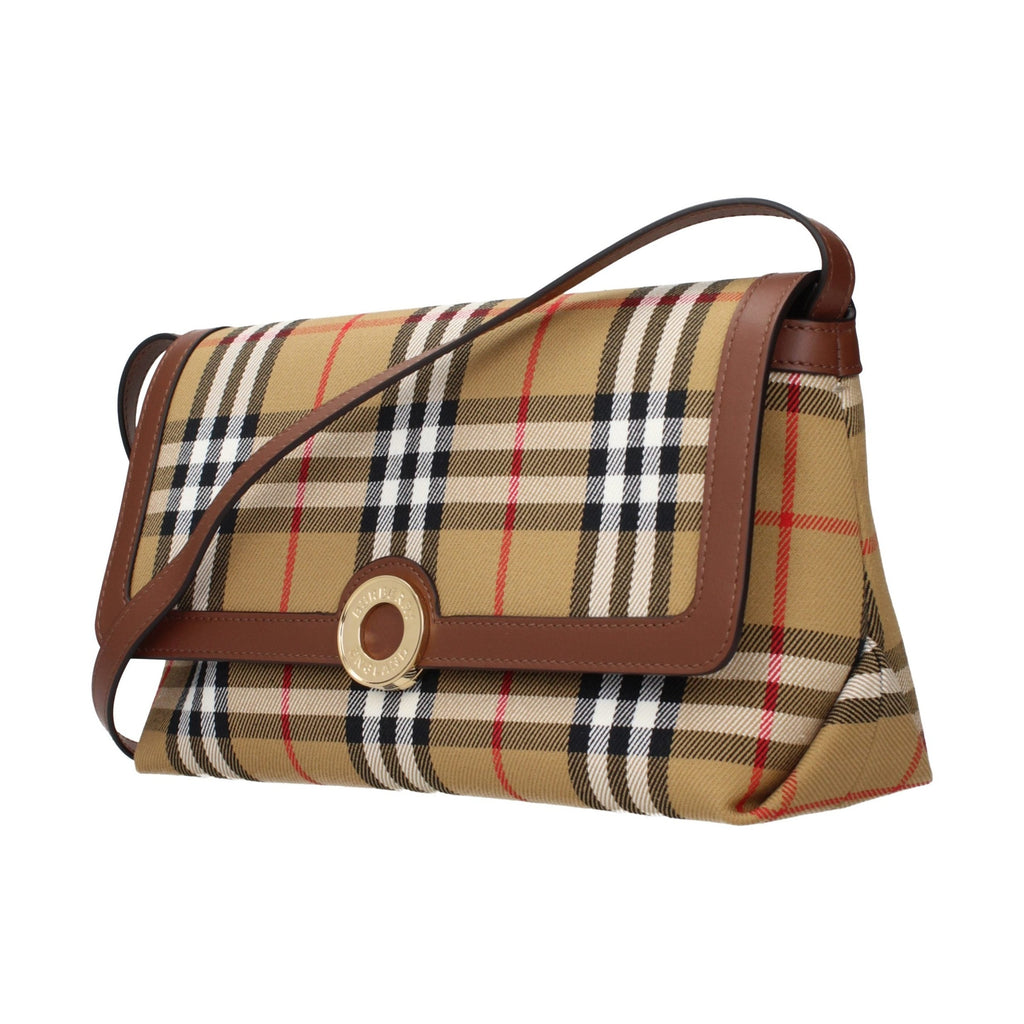 Beige Fabric Crossbody Bag