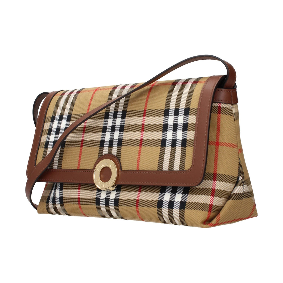 Beige Fabric Crossbody Bag