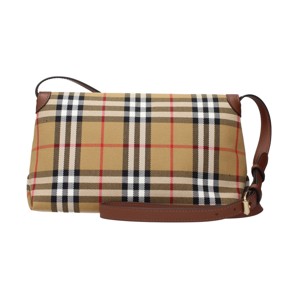 Beige Fabric Crossbody Bag