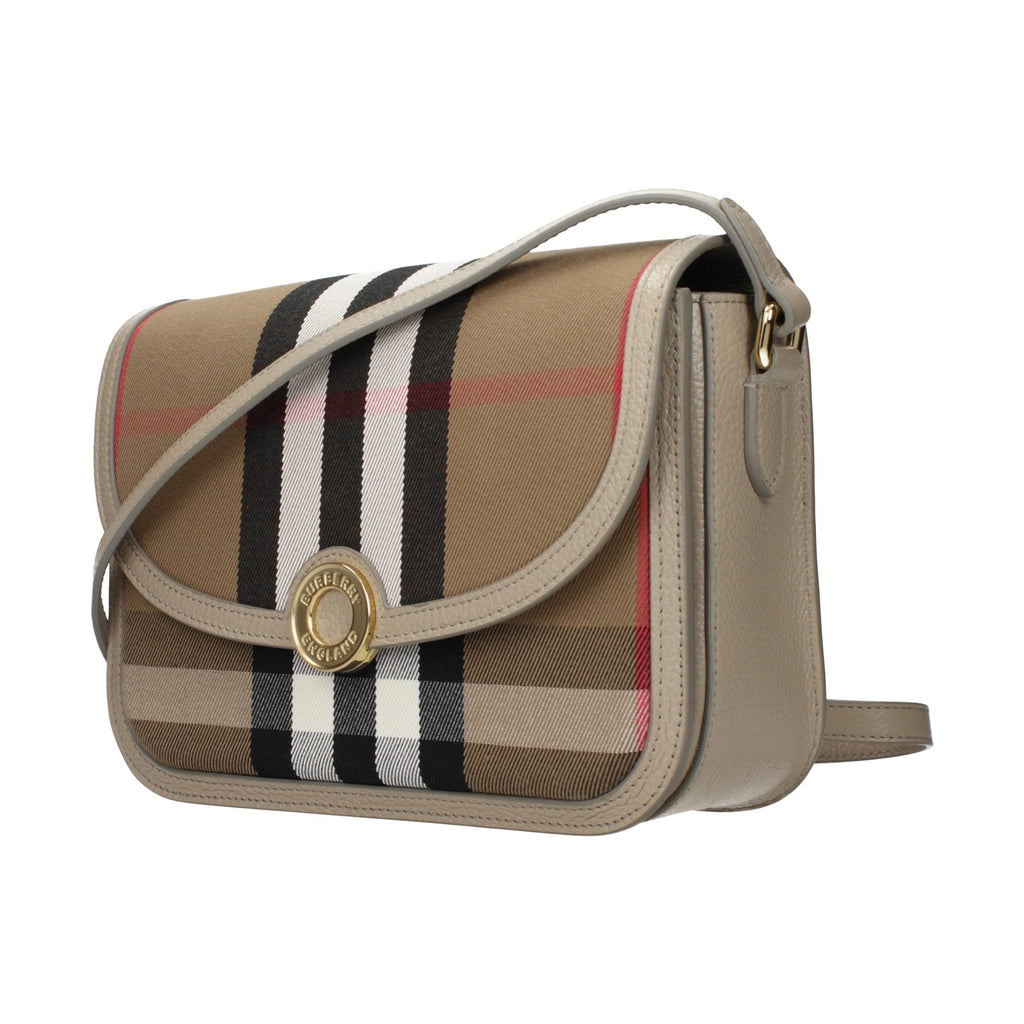 Brown Fabric Crossbody Bag