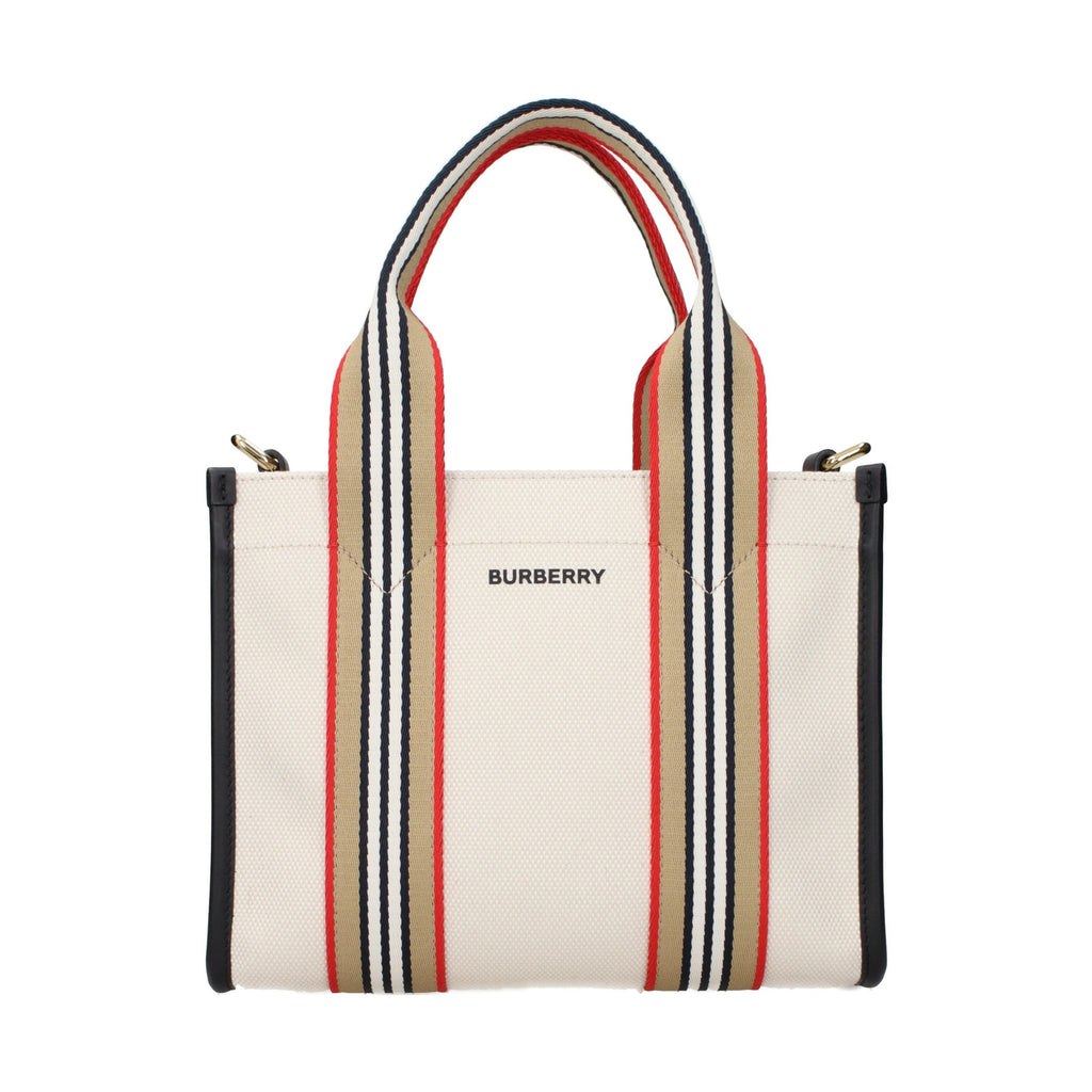 Beige Fabric Handbag