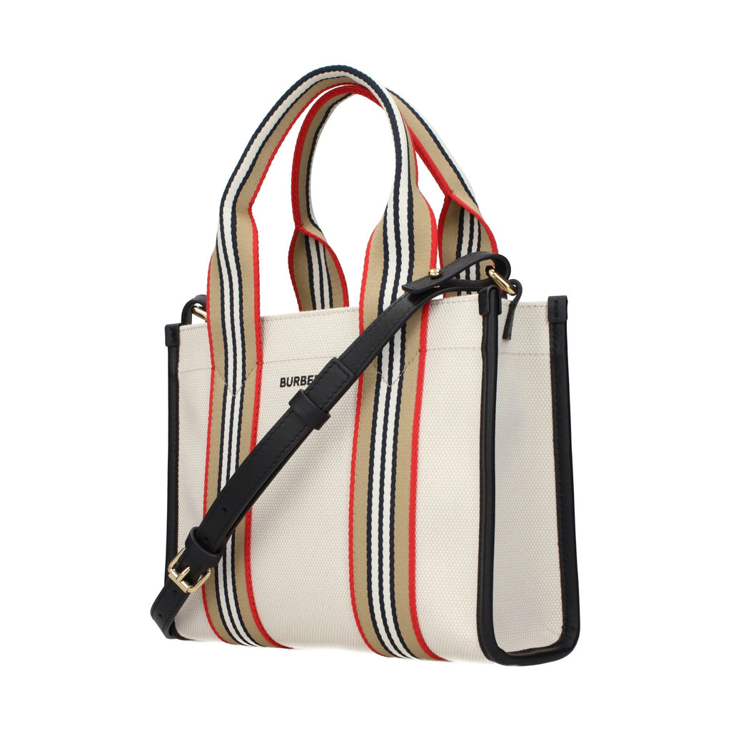 Beige Fabric Handbag