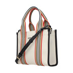 Beige Fabric Handbag