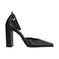 Black Leather High Heel Pumps
