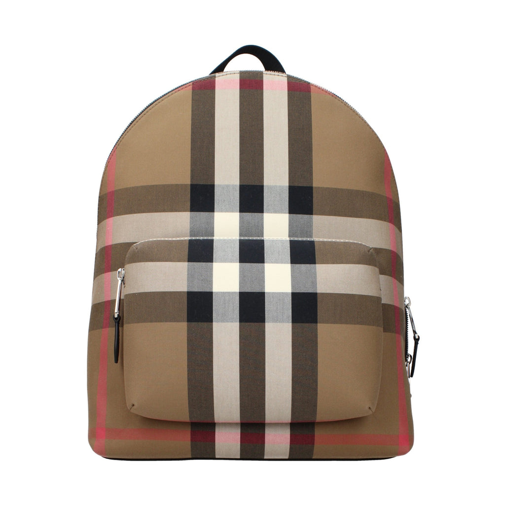 Beige Fabric Backpack