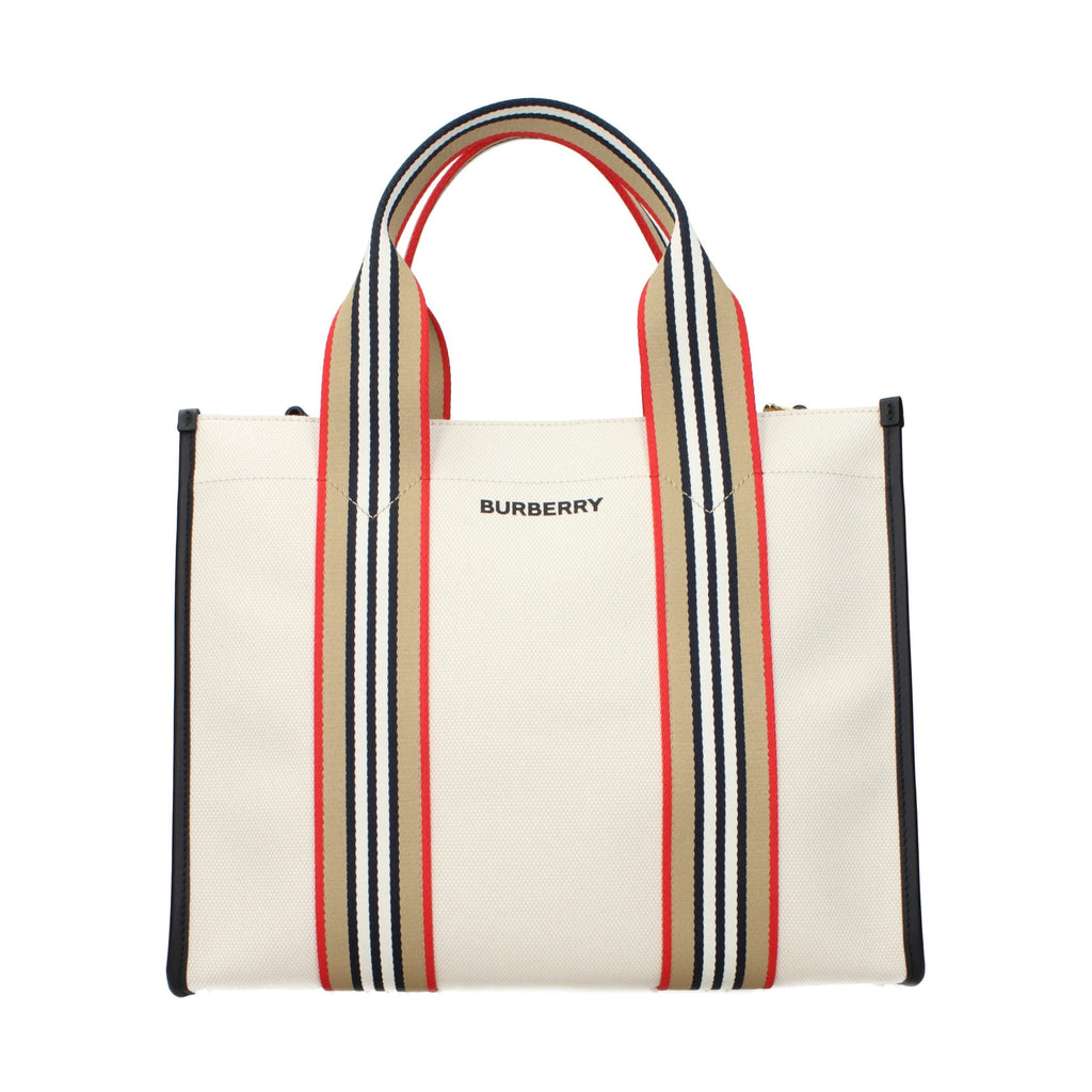 Beige Fabric Handbag