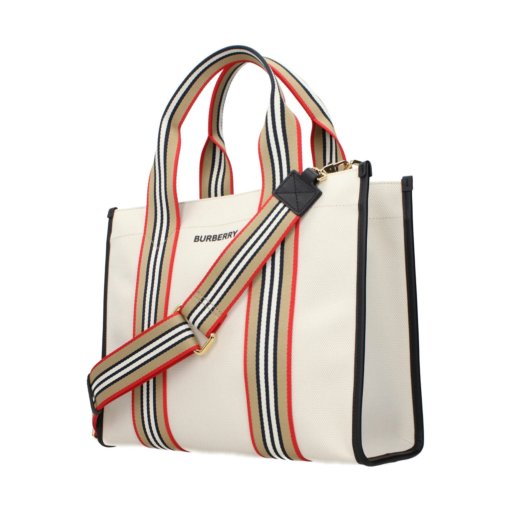 Beige Fabric Handbag