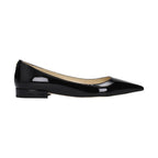 Black Leather Flats