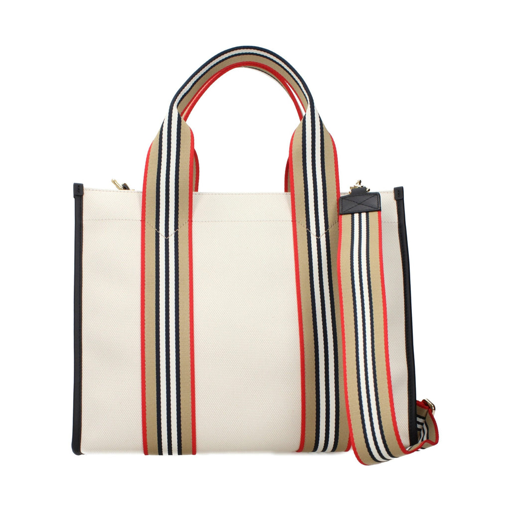 Beige Fabric Handbag