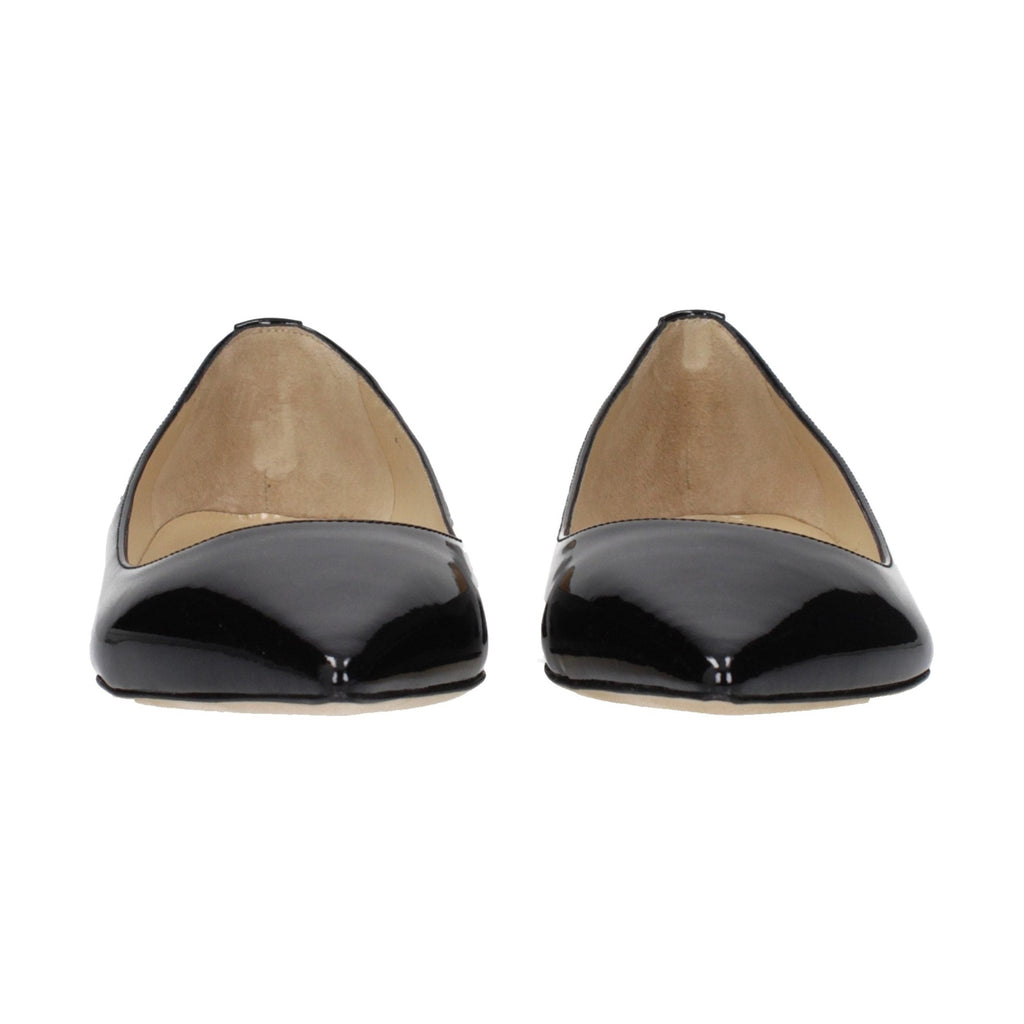 Black Leather Flats
