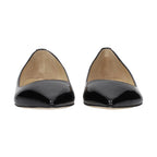Black Leather Flats