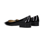 Black Leather Flats