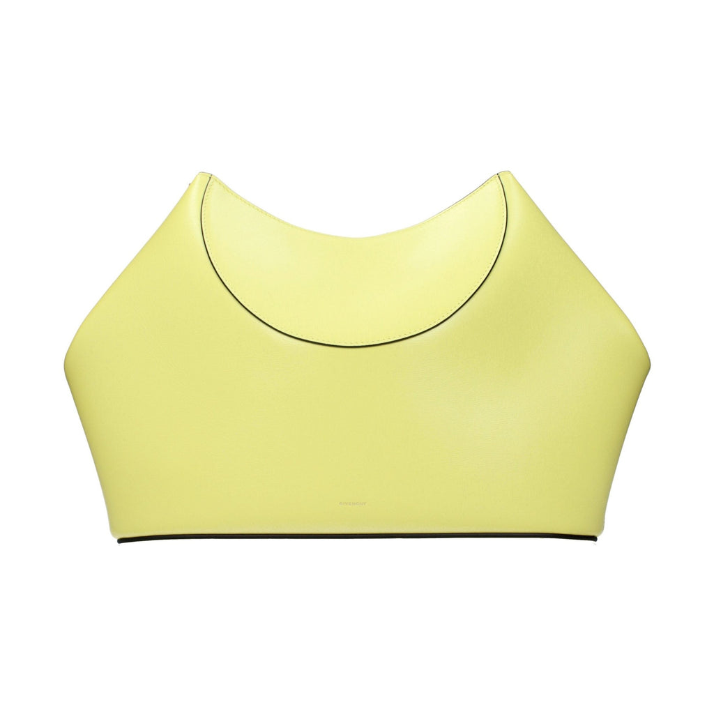 Yellow Leather Clutch Bag