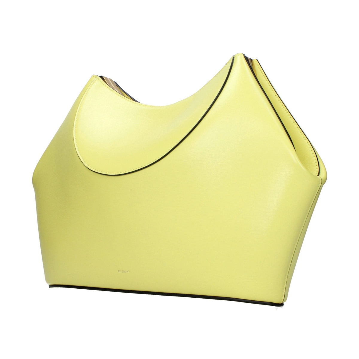 Yellow Leather Clutch Bag