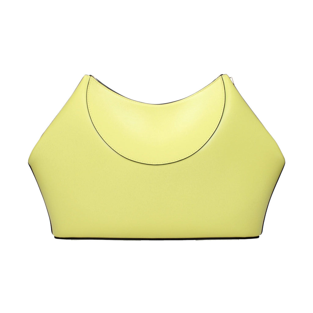 Yellow Leather Clutch Bag