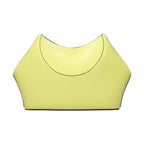 Yellow Leather Clutch Bag