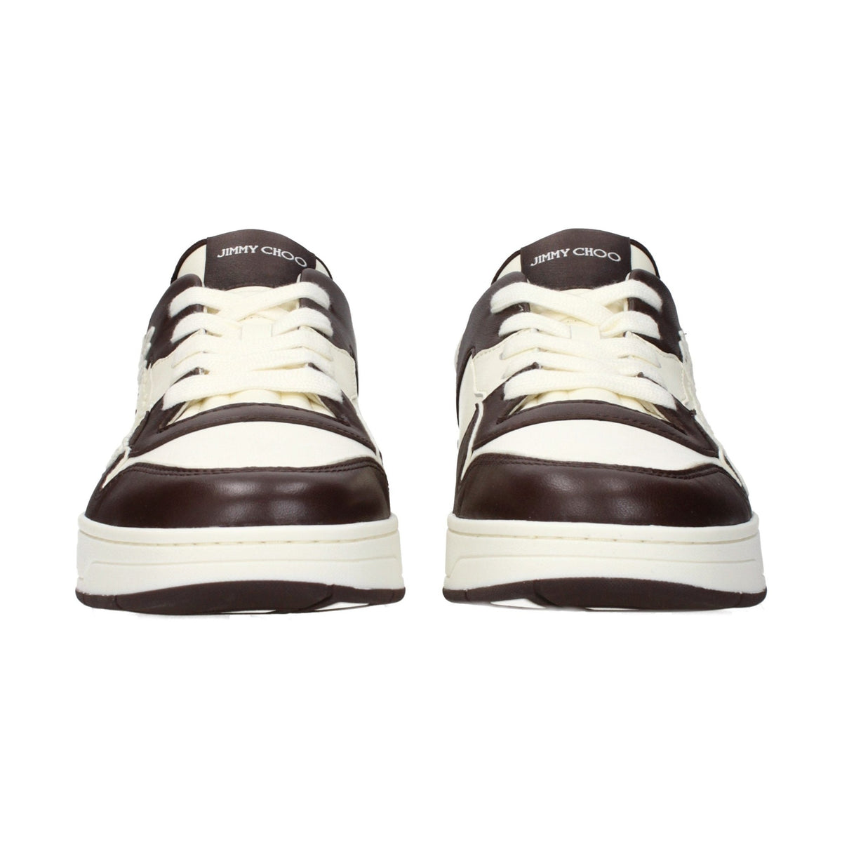 Beige Leather Low Top Sneakers
