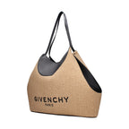 Beige Raffia Shoulder Bag