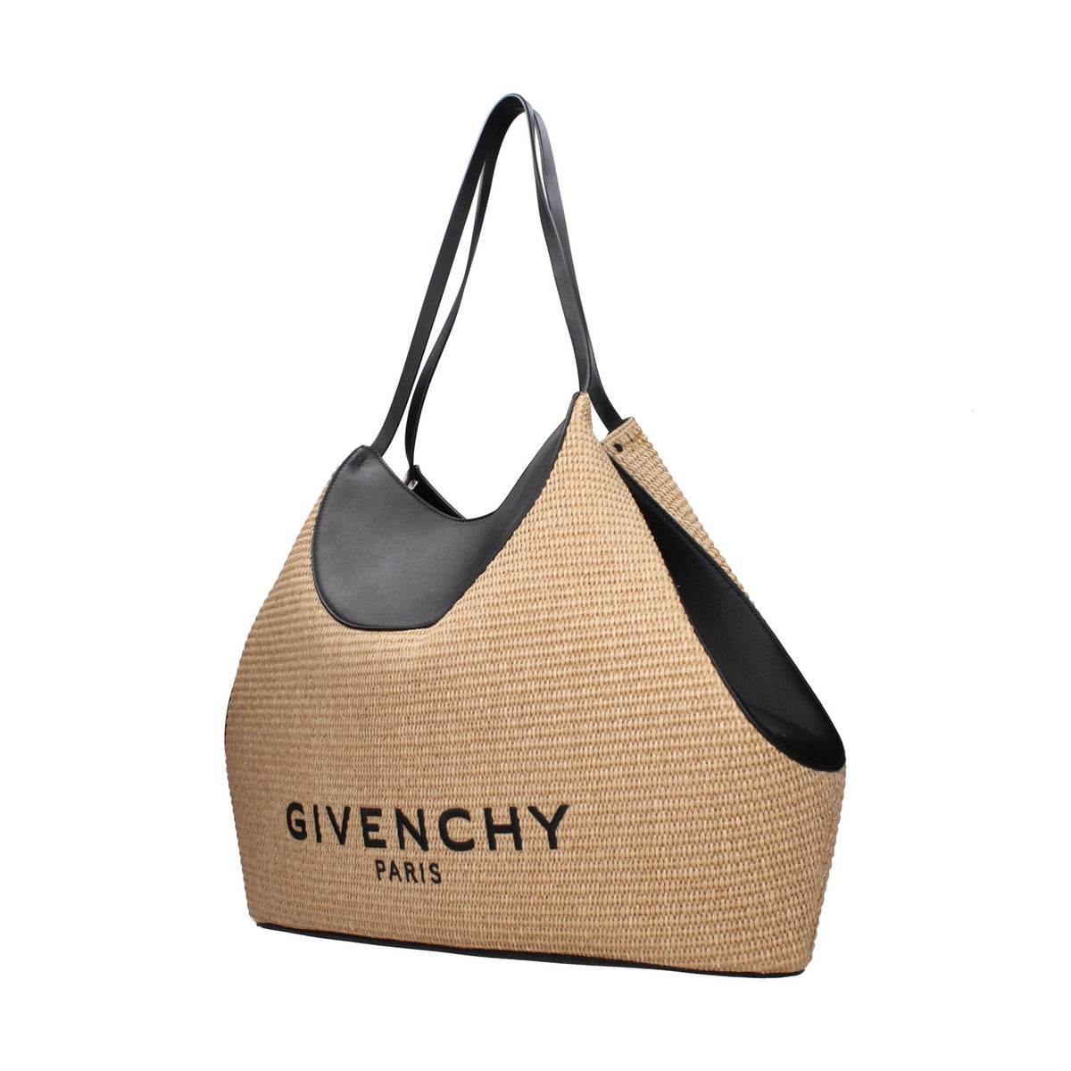 Beige Raffia Shoulder Bag