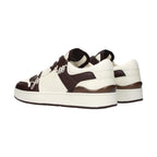 Beige Leather Low Top Sneakers