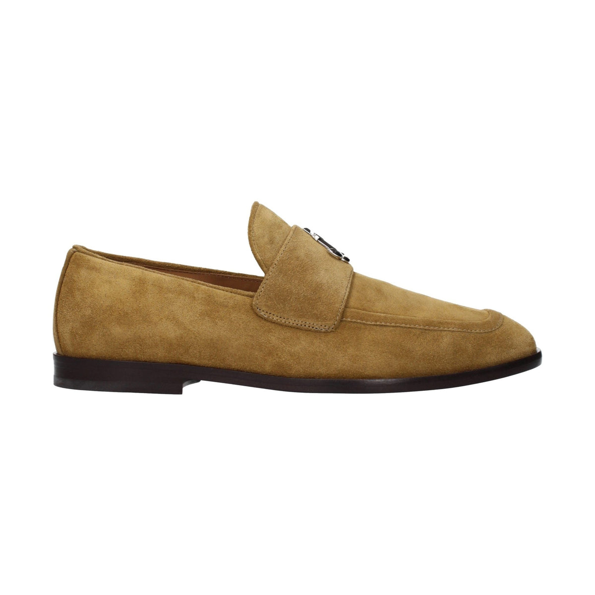 Brown Leather Slip-On Loafers